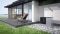 Viessmann Vitocal 200-A air source heat pump outside modern, stylish home