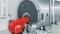 The picture shows a Vitomax LW high pressure hot water boiler in the Gräfelfing heating station.
